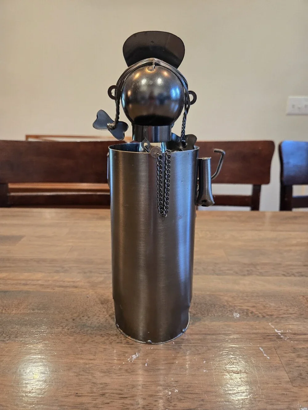 Decorative Metal Nurse Wine Bottle Holder